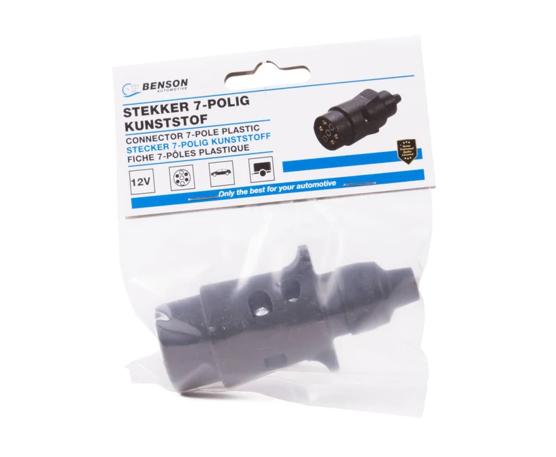 7-poliger Kunststoffstecker 12V - Ideal für Anhängerverbindungen