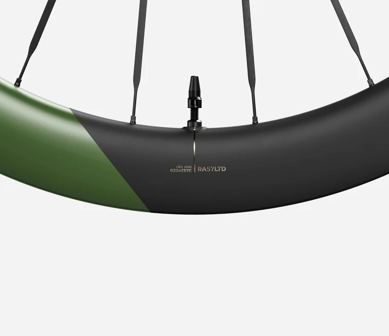 Oquo Hinterrad Rennrad RA57LTD CS Sram XDR Racing Green Matt