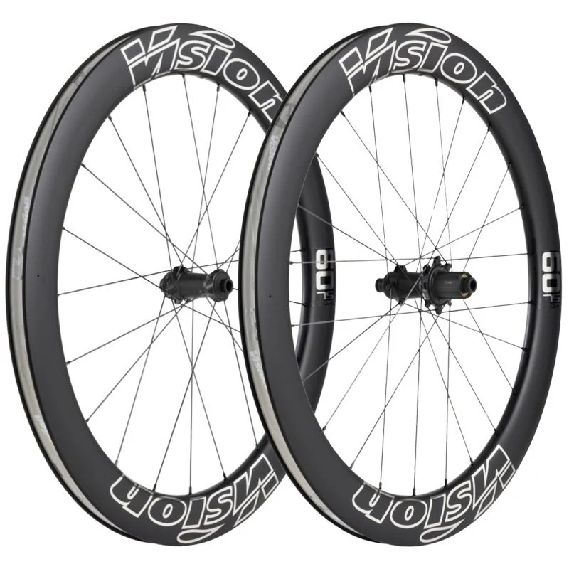 Laufradsatz Vision Metron 60 SL Scheibenbremse Center Lock Tubeless Ready SRAM XDR Carbon Silver Edition Schwarz