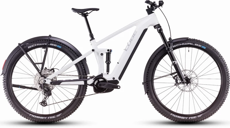 Cube Stereo Hybrid One44 EXC Allroad 800 Wh E-Bike Fully whitemarble´n´black