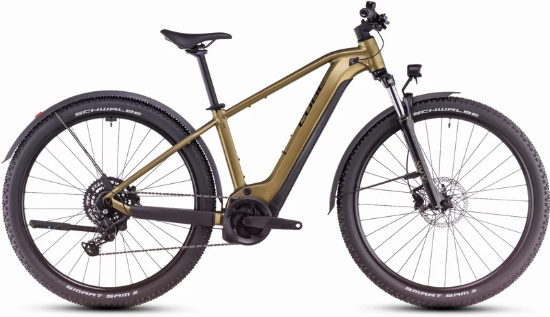 Cube Reaction Hybrid Performance 500 Wh Allroad E-Bike Hardtail Diamant goldenlime´n´black
