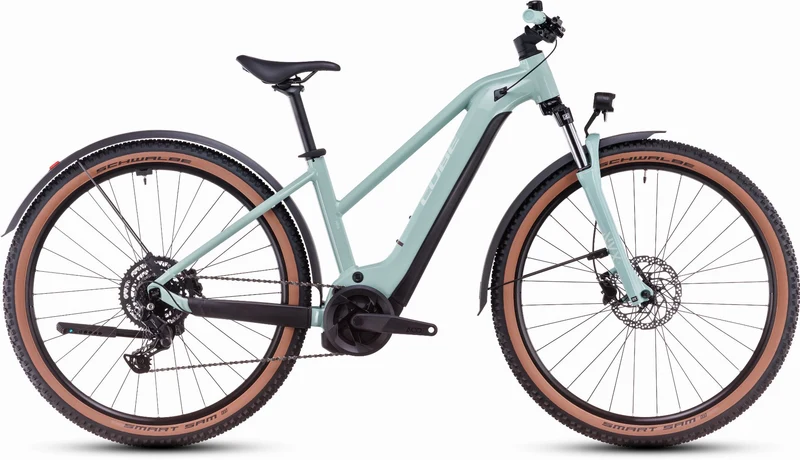 Cube Reaction Hybrid Performance 625 Wh Allroad E-Bike Hardtail Trapeze skylightblue´n´white