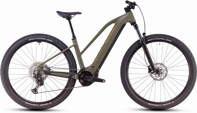 Cube Reaction Hybrid Pro 600 Wh E-Bike Hardtail Trapeze dustyolive´n´gold