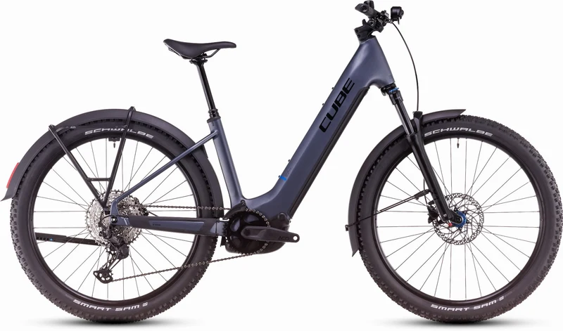 Cube Reaction Hybrid Pro Allroad 800 Wh E-Bike Hardtail Easy Entry 27,5" metallicgrey´n´black