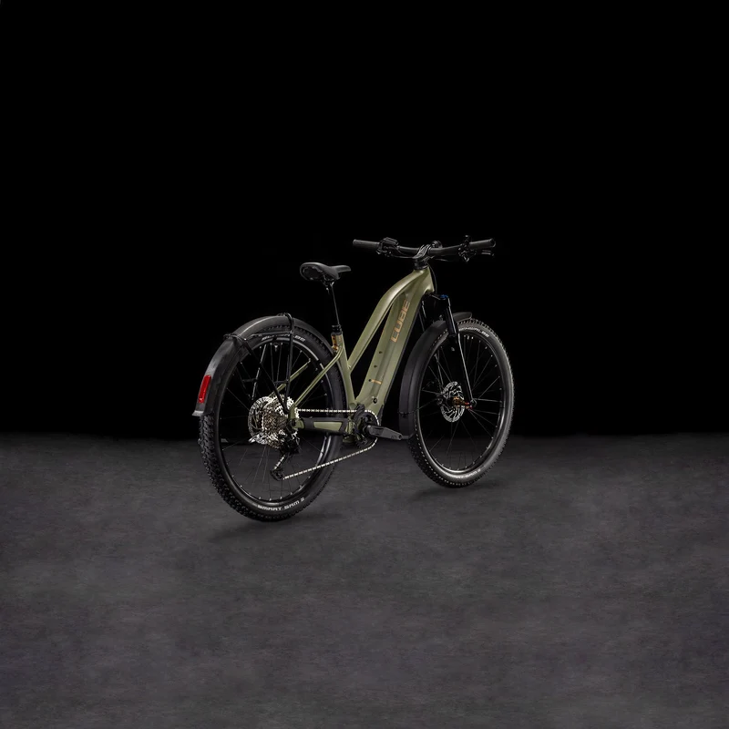 Cube Reaction Hybrid Pro Allroad 800 Wh E-Bike Hardtail Trapeze dustyolive´n´gold