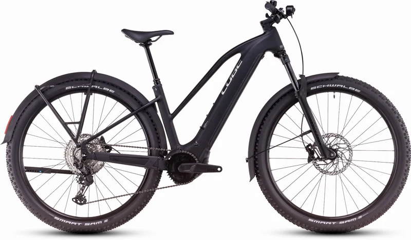 Cube Reaction Hybrid Race Allroad 800 Wh E-Bike Hardtail Trapeze black´n´metal