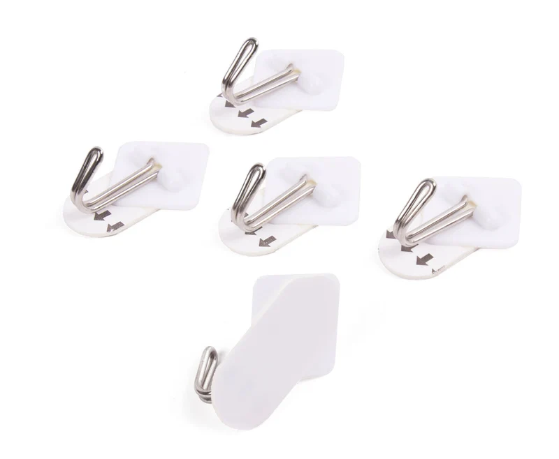 Haken-Set 5x, selbstklebend & wiederablösbar, 3,3x3,3cm, 800g Tragkraft