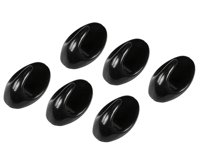 Handtuchhaken 6-tlg. Schwarz, L48xB30xH20mm, selbstklebend, für das Badezimmer