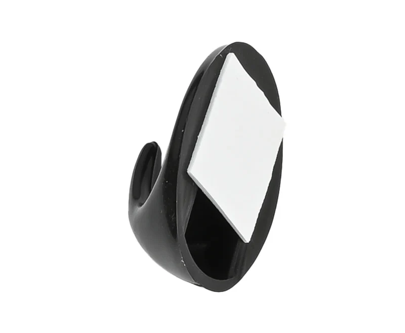 Handtuchhaken 6-tlg. Schwarz, L48xB30xH20mm, selbstklebend, für das Badezimmer