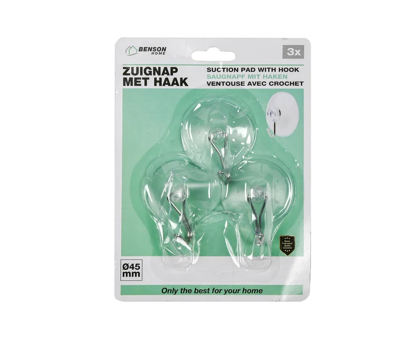 Saugnapf-Haken-Set Ø45 mm - Ideal für Handtücher und Geschirrtücher