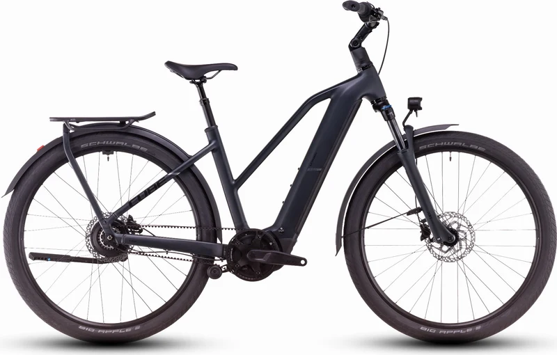 Cube Kathmandu Hybrid Comfort Pro 800 Wh E-Bike Trapeze 28" night´n´chrome