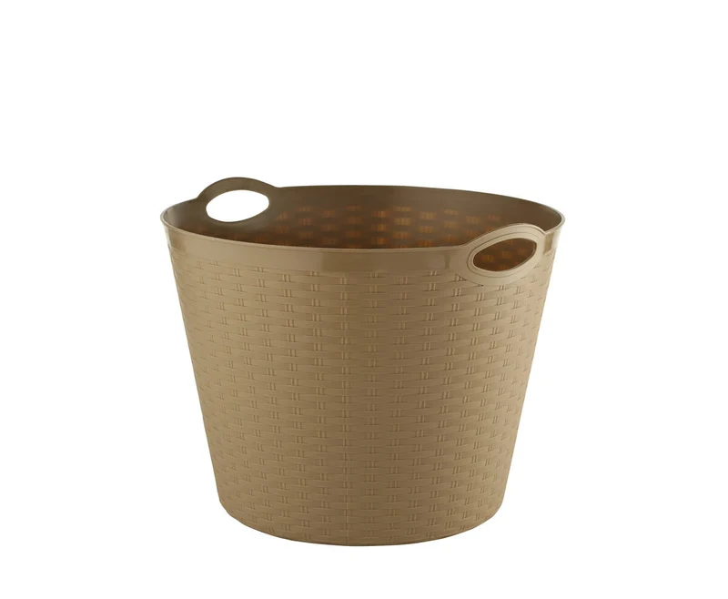 Runder Rattankorb 35L, 33cm hoch, Stauraum für jeden Raum