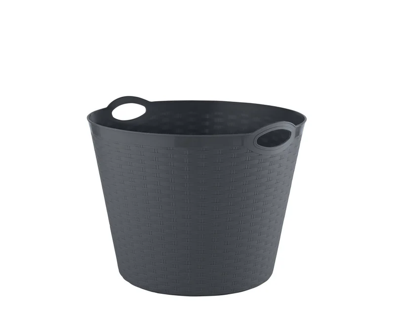 Runder Rattankorb 35L, 33cm hoch, Stauraum für jeden Raum