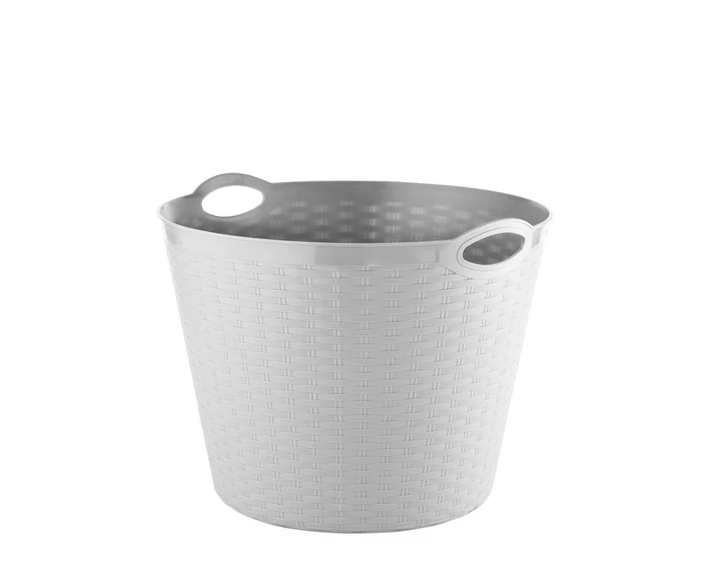 Runder Rattankorb 35L, 33cm hoch, Stauraum für jeden Raum