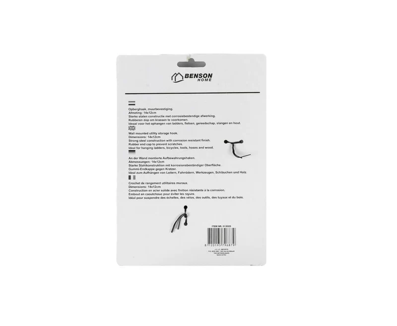 Jumbo-Aufhängungshaken: Stahl, Gummikappe, 15x9,5/13 cm, für Fahrräder & Werkzeug