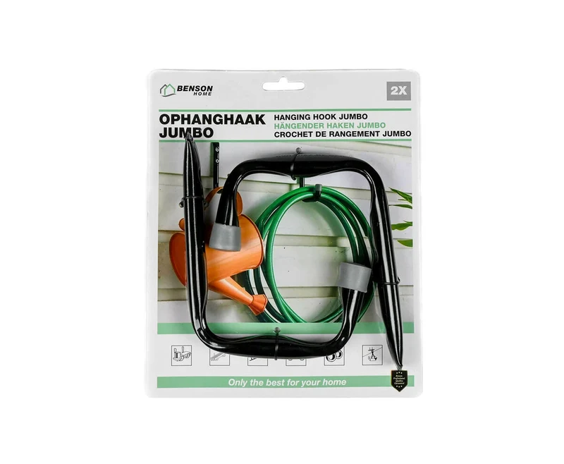 Aufhänghaken 2-tlg. Jumbo: Stahlhaken 15x9,5/13 cm für Leitern/Fahrräder.