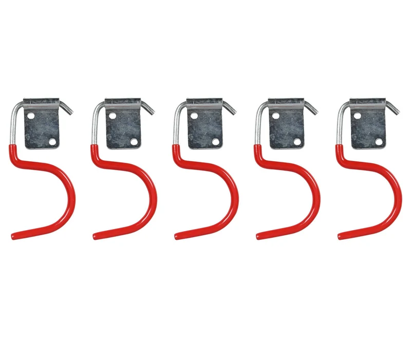Set aus 5 verzinkten S-Haken, ideal zum Aufhängen von Werkzeugen.