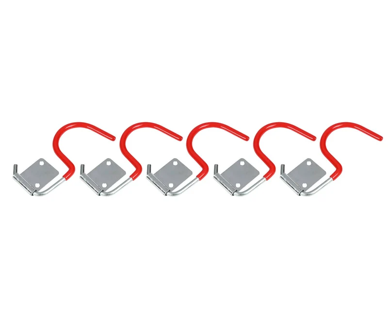 Set aus 5 verzinkten S-Haken, ideal zum Aufhängen von Werkzeugen.