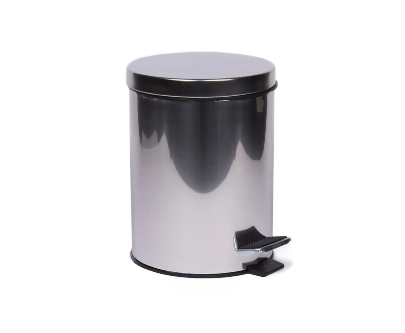 Edelstahl-Treteimer 5L, ideal für Badezimmer oder Büro