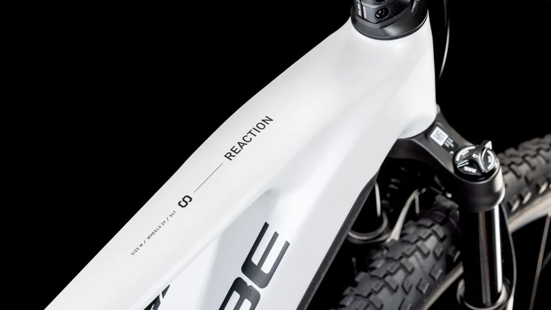 Cube Reaction Hybrid SLT 800 Wh E-Bike Hardtail Diamant metallicwhite´n´black