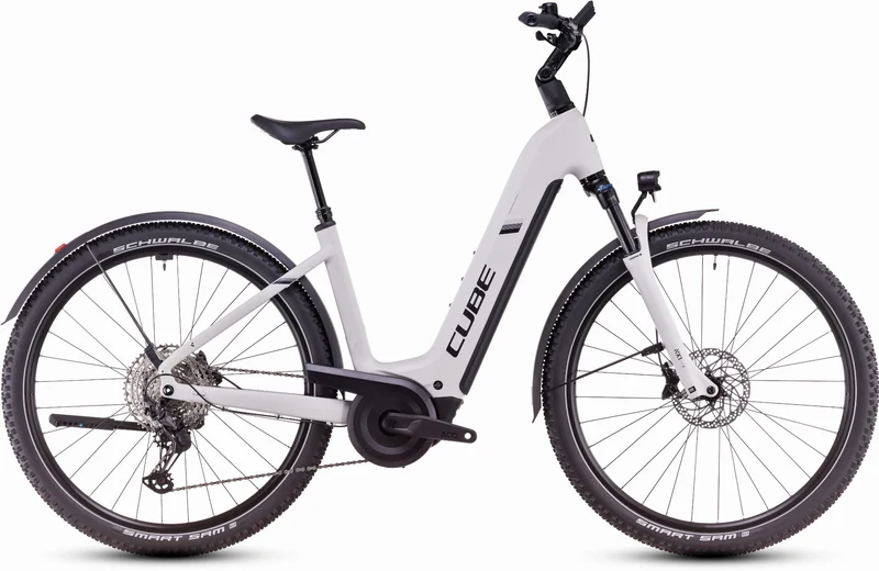 Cube Nuride Hybrid EXC Allroad 800 Wh E-Bike Easy Entry 28" cotton´n´silver