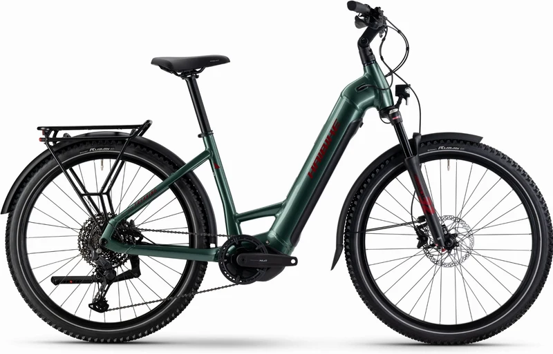 Haibike Trekking 5 720 Wh E-Bike Wave 27,5" olive/red glänzend