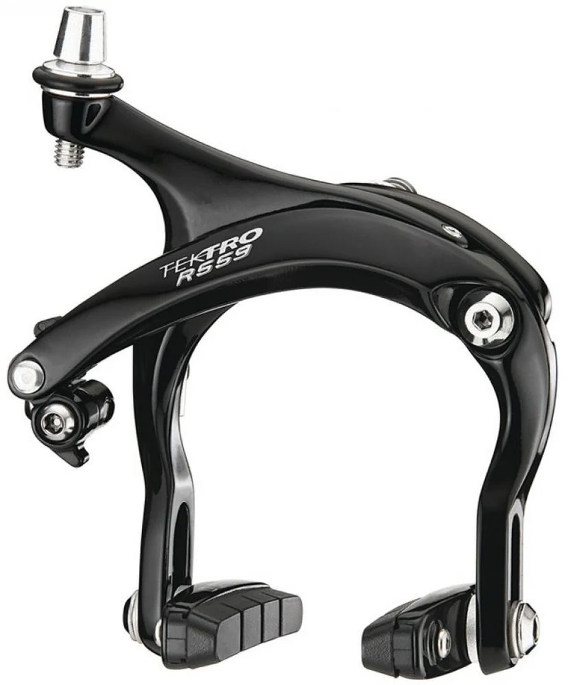 Tektro Rennbremsen-Set R-559 Long Arm - Aluminium, schwarz eloxiert, mechanisch, Quick Release für breite Reifen, Cartridge-Bremsschuhe, Set VR/HR