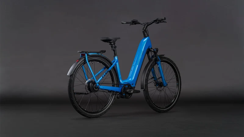 Cube Kathmandu Hybrid Comfort Pro 800 Wh E-Bike Easy Entry 28" azure´n´black