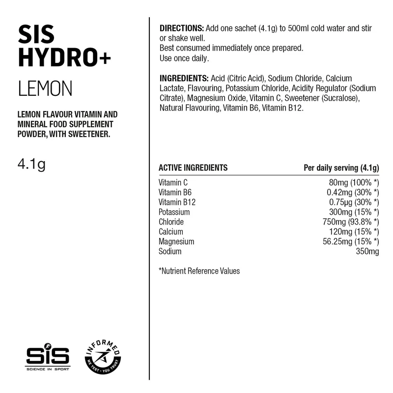 SIS GO Hydro+ Pulver 6x4.5g Zitrone