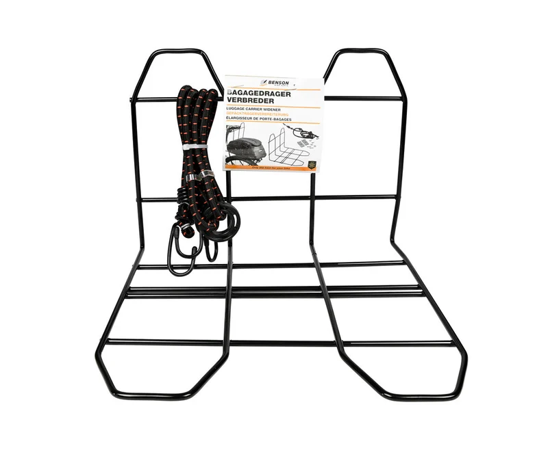 Gepäckträger-Verbreiterung 28x27x20cm inklusive 4-Haken-Gepäckspinne, ideal für zusätzliches Gepäck.