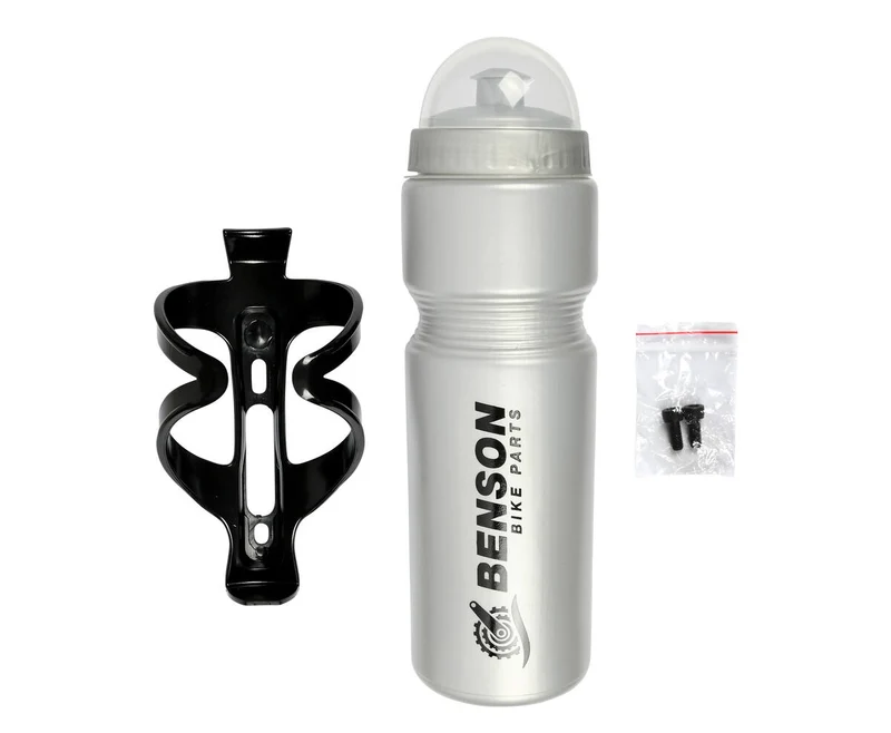 750 ml Fahrradtrinkflasche + Halterung, inklusive Schrauben, BPA-freier Kunststoff