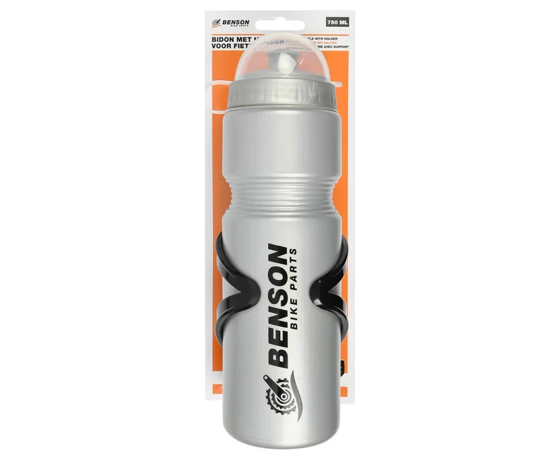 750 ml Fahrradtrinkflasche + Halterung, inklusive Schrauben, BPA-freier Kunststoff