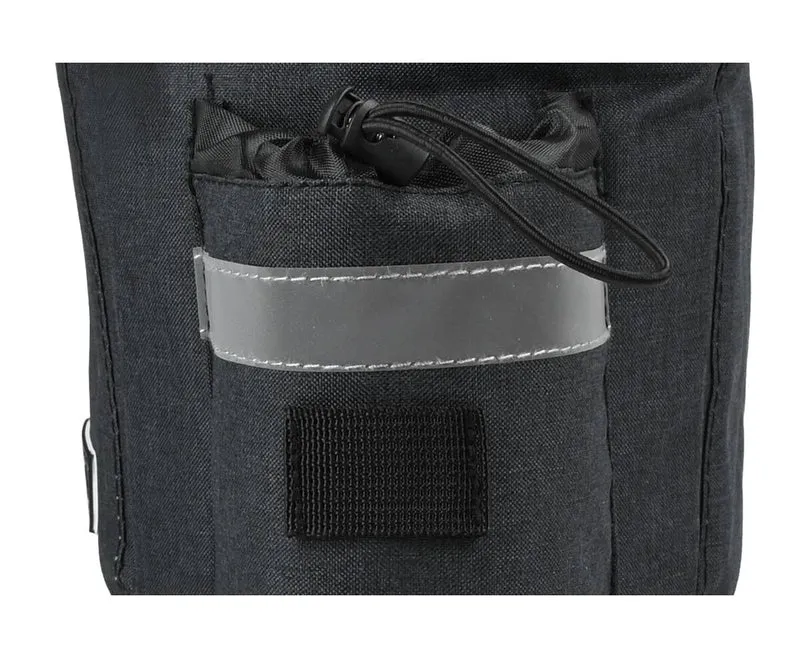 Dunkelgraue Fahrrad-Kühltasche, 7 l, -10 °C bis +70 °C, mit Schultergurt