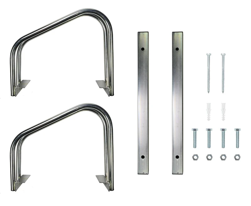 Fahrradständer 2 Fahrräder, 395x320x270mm, Q195 Stahl, Platzsparend