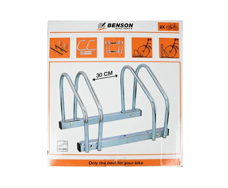 Fahrradständer 2 Fahrräder, 395x320x270mm, Q195 Stahl, Platzsparend