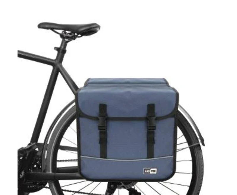 Doppelpacktasche aus Canvas 35L Blau, wasserabweisend, Einkaufstasche