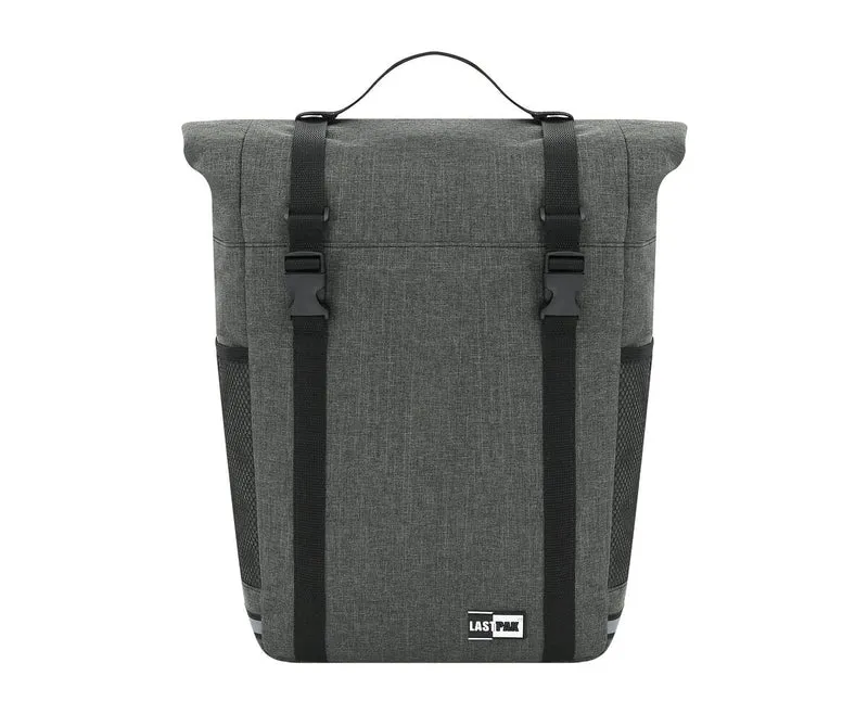 Fahrradtasche 15L Dunkelgrau, Klickverschluss, Wasserabweisend, Tragegriff