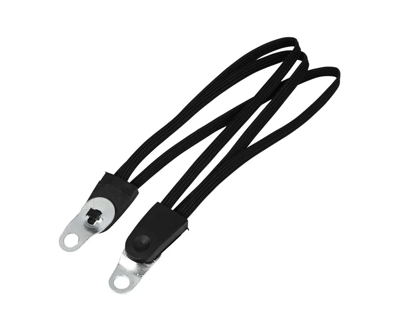 Gepäckspannerset Schwarz - Elastisch 60x3x1cm für Fahrradgepäckträger