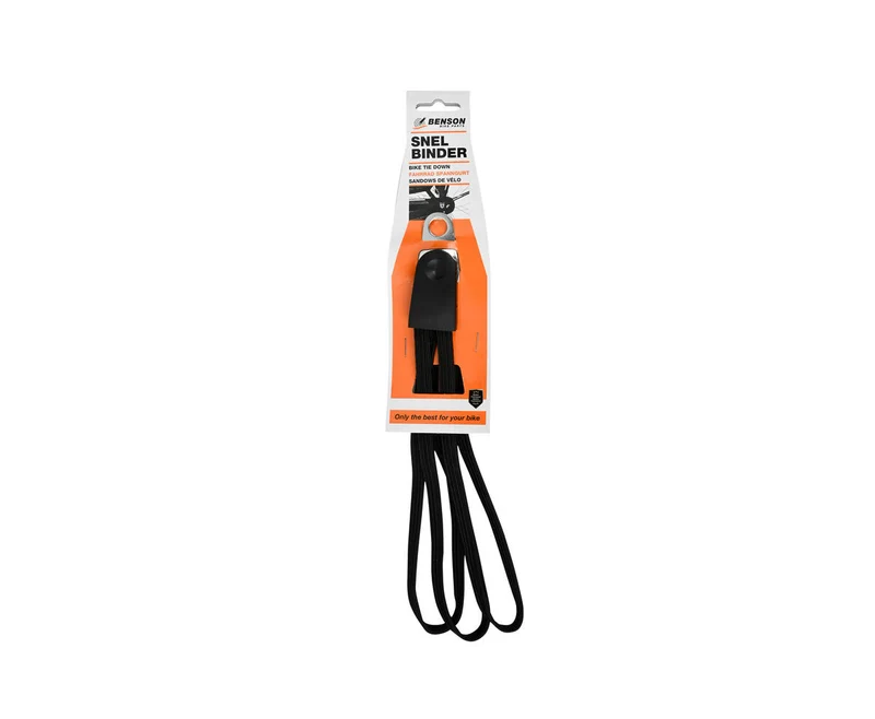 Gepäckspannerset Schwarz - Elastisch 60x3x1cm für Fahrradgepäckträger