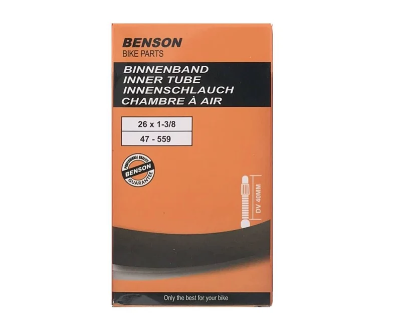 Fahrradschlauch 26x1 3/8 Gummi mit Dunlop-Ventil für geschmeidiges Fahren