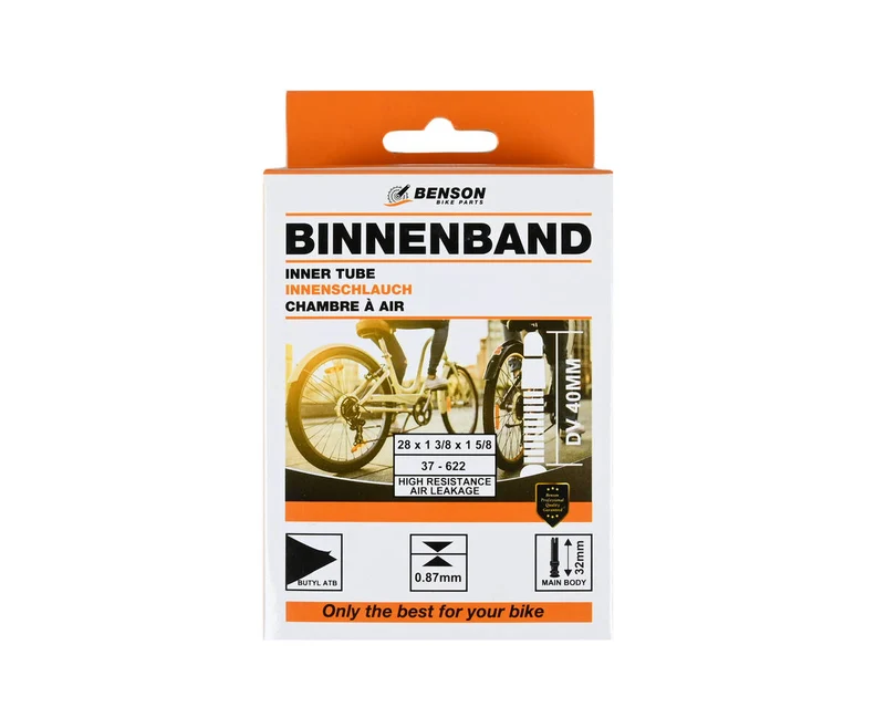Fahrradschlauch 28x1 3/8x1 5/8 Butyl, Dunlop-Ventil, leichtgängiges Radfahren