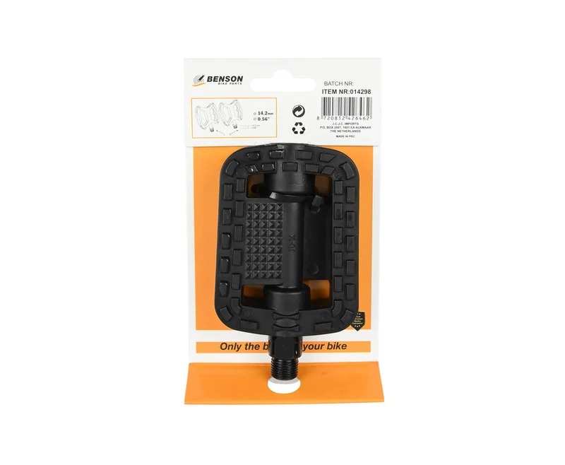 Fahrrad-Pedalset 14mm, Anti-Rutsch, Reflektoren, Sicher bei Regen.