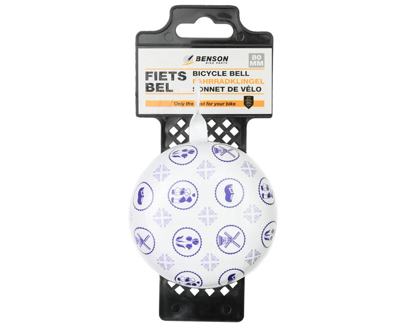 Fahrradklingel 80 mm Ding-Dong Blau, lauter Klang für sicheres Radfahren