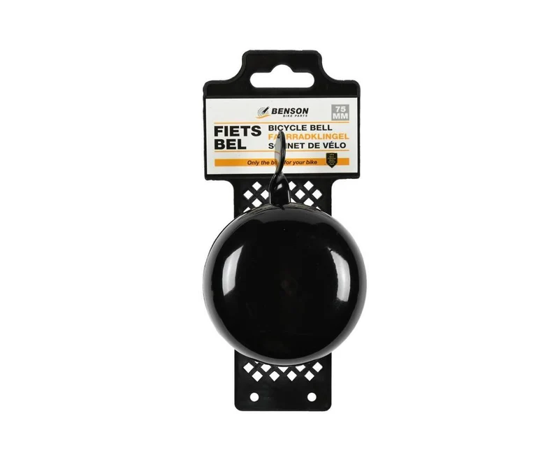 Schwarze Ding-Dong-Fahrradklingel 80 mm, lauter Klang für sicheres Radfahren
