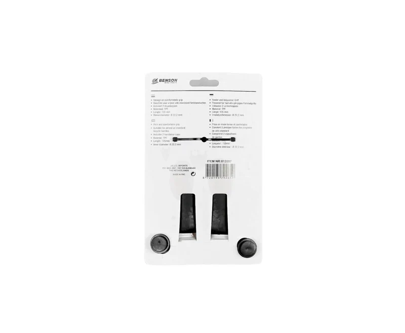 Fahrradgriffe 135 mm, TPE-Material, Ø 22,2 mm, inkl. Lenkerendstopfen