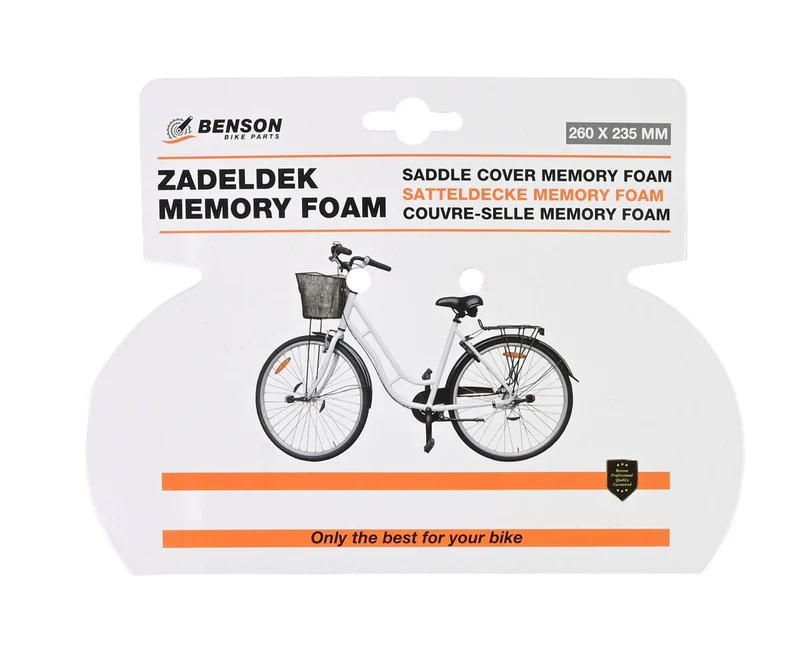 Satteldecke 260x235mm Memory Foam mit Reflexion für sicheres Radfahren