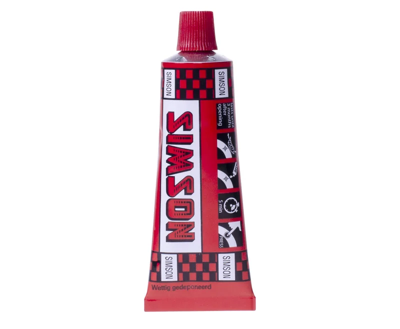 Simson Lösung 10 ml: Schnelltrocknender Kleber für die Reparatur von Reifenpannen.