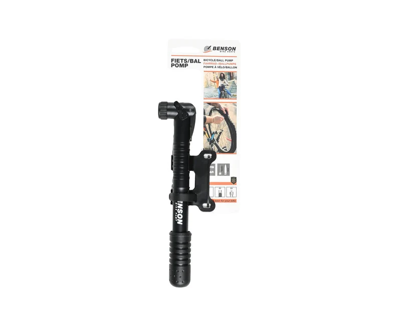 23 cm Fahrrad-/Ballpumpe mit Halterung, Nadel und Kegel für Sport und Fahrrad