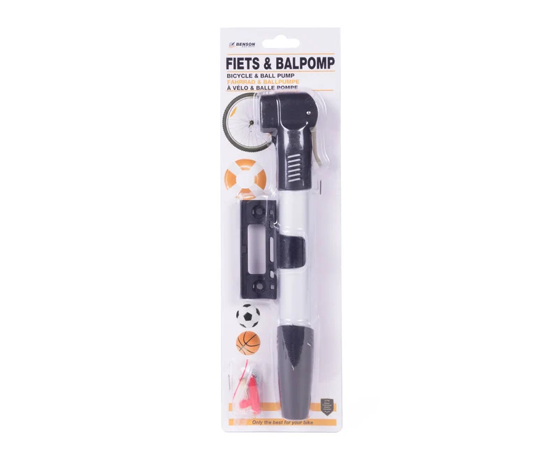 28 cm Fahrrad- und Ballpumpe, inklusive Ballnadel und Luftdüse
