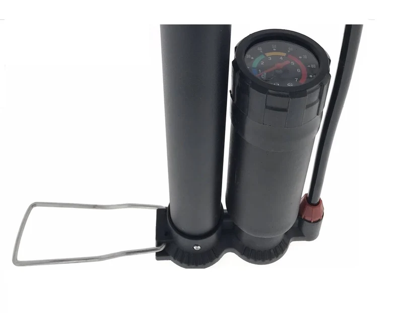 Fahrradpumpe mit Manometer, leicht, für Presta- & Autoventile